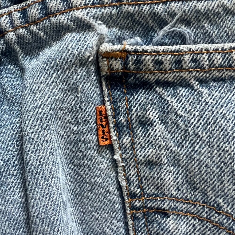 Vintage Levi’s 505 Orange Tab Straight Leg Jeans 38x30 - Picture 4 of 7